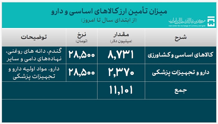 ارز کالاهای اساسی و دارو