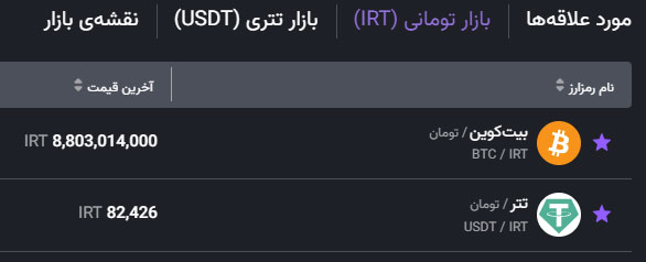 قیمت تتر در صرافی ایران